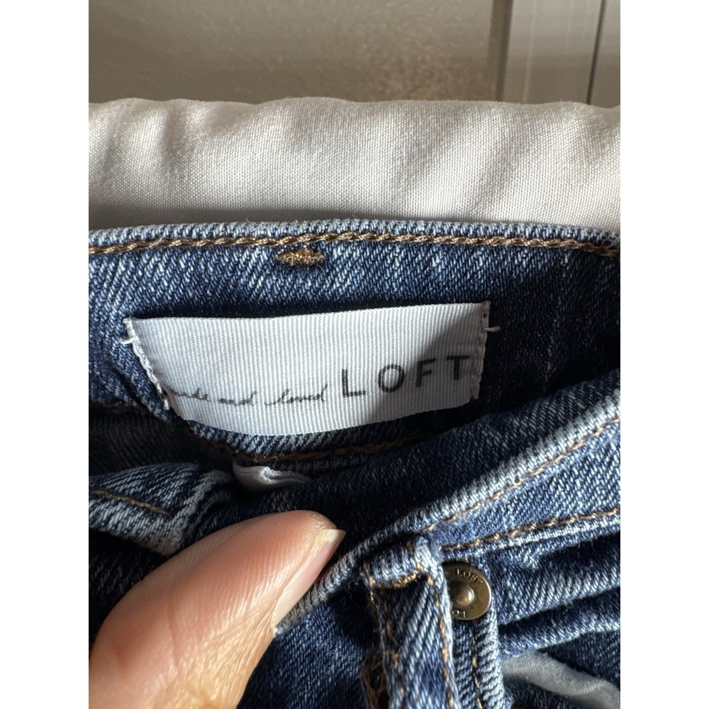 Loft Womens Navy Jeans Shorts Size 4 - Picture 3 of 6